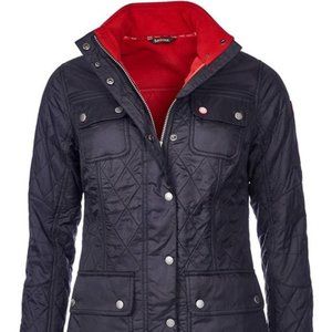 Barbour Quilted Navy Blue Utility Jacket